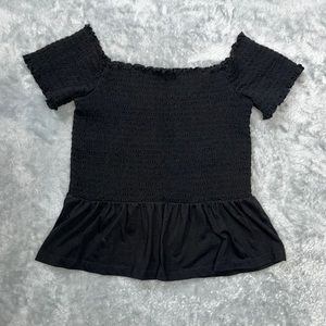 American Eagle Smocked Off Shoulder Top